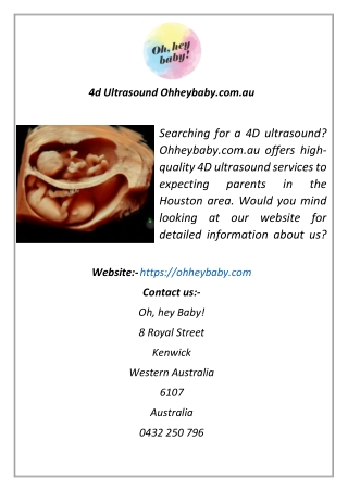 4d Ultrasound  Ohheybaby.com