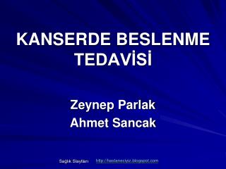 KANSERDE BESLENME TEDAVİSİ