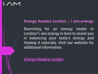 Energy Healers London  I-am.energy