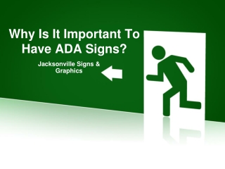 Why Is It Important To Have ADA Signs