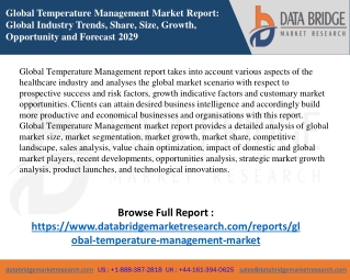 Global Temperature Management Market