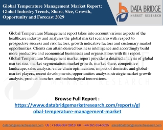 Global Temperature Management Market Size
