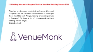 15 Wedding Venues In Gurgaon That Are Ideal For Wedding Season 2022