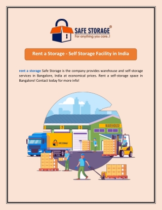 Rent a Storage - Self Storage Facility in India