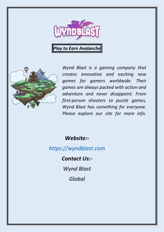 Play to Earn Avalanche