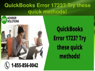 QuickBooks Error 1723 Try these quick methods