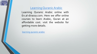 Learning Arabic Quran  En.al-dirassa.com