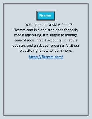 Best SMM Panel | Fixsmm.com