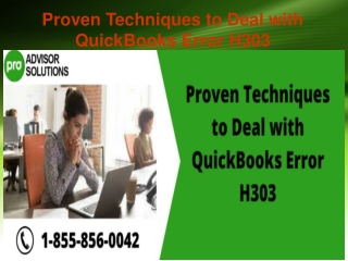 Proven Techniques to Deal with QuickBooks Error H303