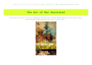 [[F.r.e.e D.o.w.n.l.o.a.d R.e.a.d]] The Art of War Annotated Online Book