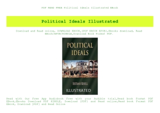 PDF READ FREE Political Ideals Illustrated EBook