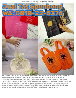 Ö818•22•5З76 (WA) Tas Spunbond Kudus Tas Spunbond Murah Jogja