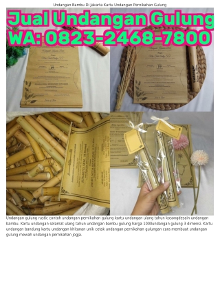 ౦823•2ㄐ68•ᜪ8౦౦ (WA) Kartu Undangan Pernikahan Bali Undangan Dari Bambu
