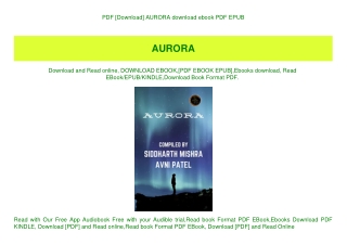 PDF [Download] AURORA download ebook PDF EPUB