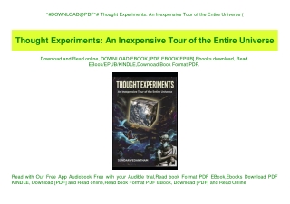 ^#DOWNLOAD@PDF^# Thought Experiments An Inexpensive Tour of the Entire Universe (E.B.O.O.K. DOWNLOAD^