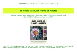 [READ PDF] Kindle The Rare Vascular Plants of Alberta (Ebook pdf)