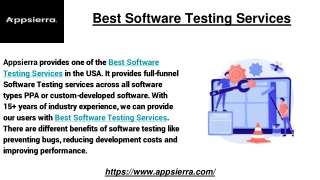 Best Software Testing Services.