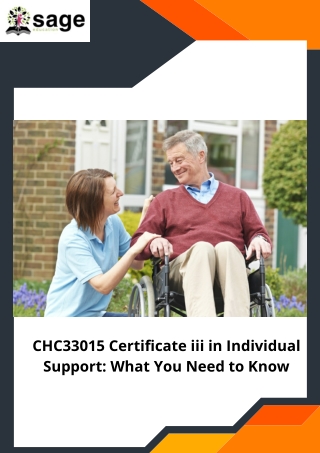 CHC33015 Certificate iii in Individual Support: What You Need to Know
