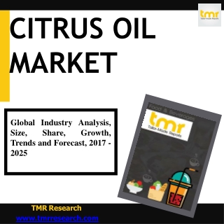 Citrus Oil | Widely Used Essential Oils Across A Number Of Applications