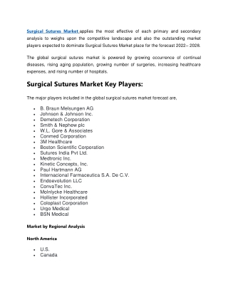 Surgical Sutures Market