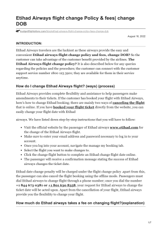 Etihad Airways flight change Policy amp fees change DOB