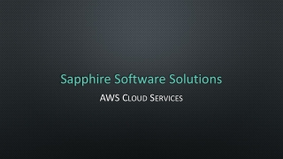 AWS Cloud Services | AWS Cloud Computing Services | Sapphire