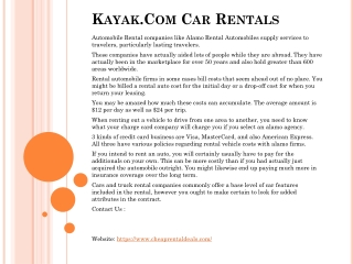 Kayak Cars