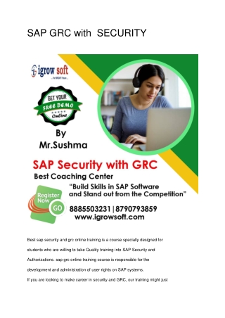 best sap security and grc online training
