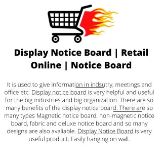 Display Notice Board  Retail Online  Notice Board
