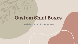 Custom Shirt Boxes