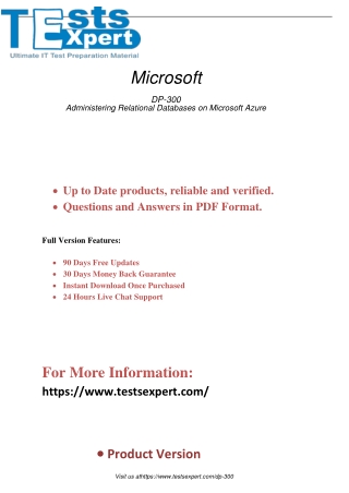 Recently Updated Microsoft DP-300 Dumps PDF Questions
