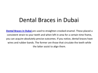 Dental Braces Dubai