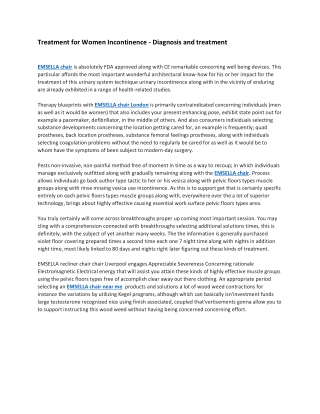 Treatment for Women Incontinence - Diagnosis and treatment