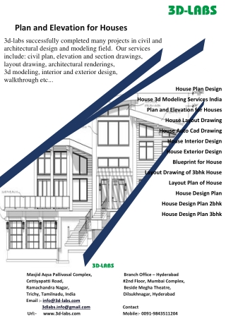 plan and elevation for houses