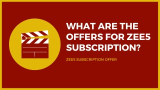 What are the offers for ZEE5 subscription