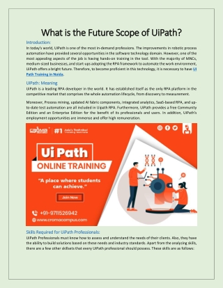 What is the Future Scope of UiPath