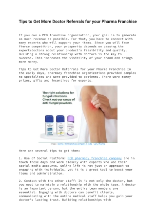 Tips to Get More Doctor Referrals for your Pharma Franchise