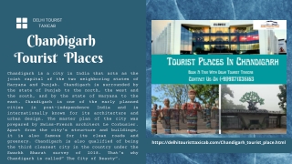 Book a Taxi to Visit in Chandigarh | delhitouristtaxicab