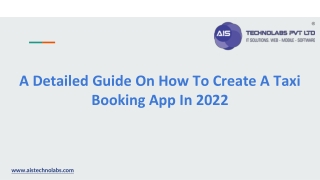 A Detailed Guide On How To Create A Taxi Booking App In 2022
