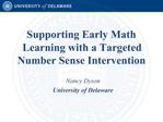 Supporting Early Math Learning with a Targeted Number Sense Intervention