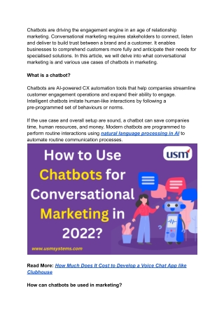 How to Use Chatbots for Conversational Marketing in 2022
