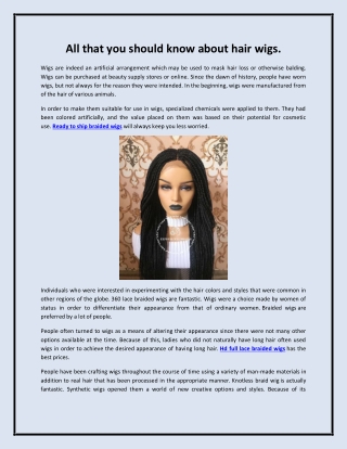 All that you should know about hair