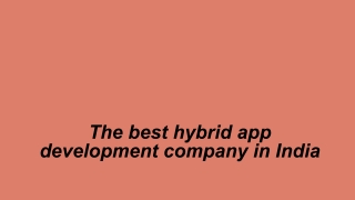 hybrid app development company in india - Escale Solutions