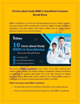 10 Facts about Study MBBS in Kazakhstan Everyone Should Know