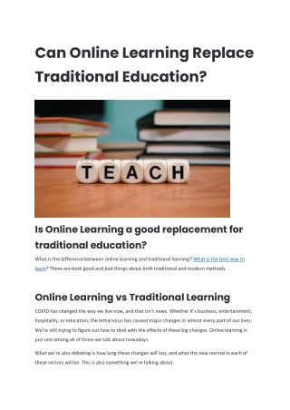 Online Learning