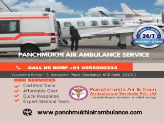 Get ICU Facility at Low Fare by Panchmukhi Air Ambulance Service in Patna and Ranchi