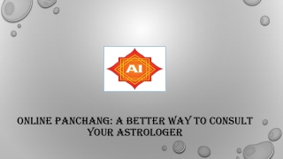 Online Panchang A Better Way To Consult Your Astrologer