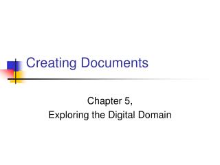 Creating Documents