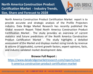 North America Construction Product Certification Market