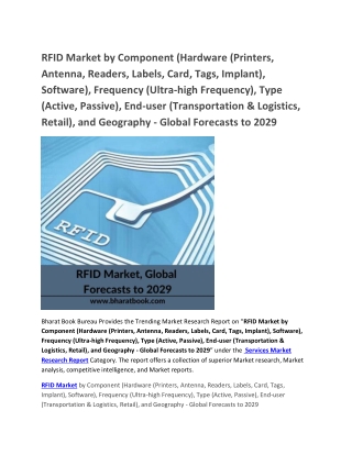 RFID Market, Global Forecasts to 2029